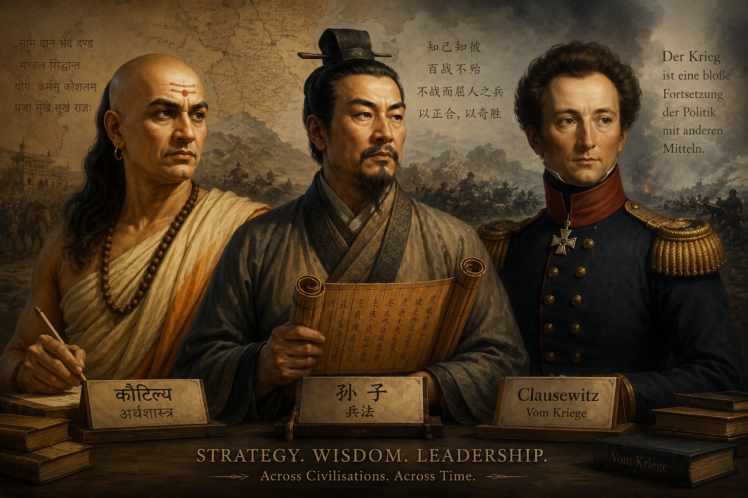 Kautilya, Sun Tzu and Clausewitz: A Complementary Grammar of Strategy — and Why the Indian Tradition Begins with the King’s Self-Mastery